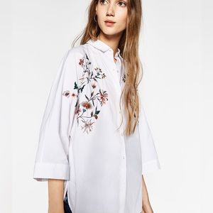 Zara Floral Embroidered Top